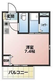 白金510ハウス(ワンルーム/3階)の間取り写真