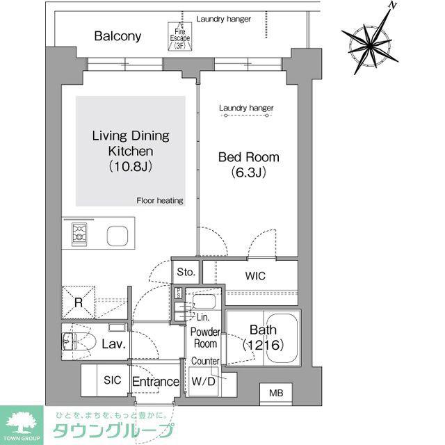コンフォリア・リヴ文京護国寺(1LDK/3階)の間取り写真