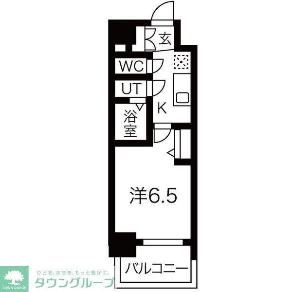 メイクス矢場町II(1K/8階)の間取り写真