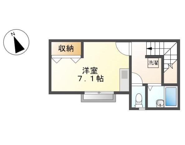 JASMINE HOUSE(ワンルーム/2階)の間取り写真
