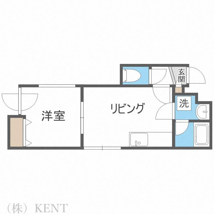 メイプルメゾン(1DK/1階)の間取り写真