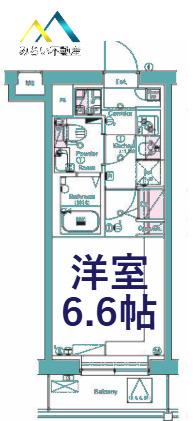SYNEX YOKOHAMA-SHIMMACHI(1K/4階)の間取り写真