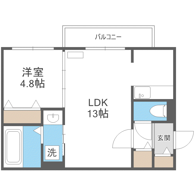 ZABO NOIR 11(1LDK/3階)の間取り写真