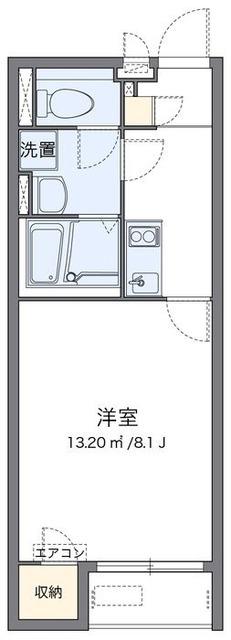 クレイノOOSHIMO(1K/2階)の間取り写真