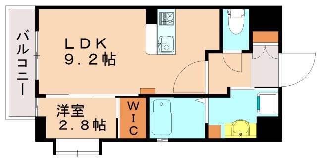 グラン博多ロジェ(1LDK/8階)の間取り写真