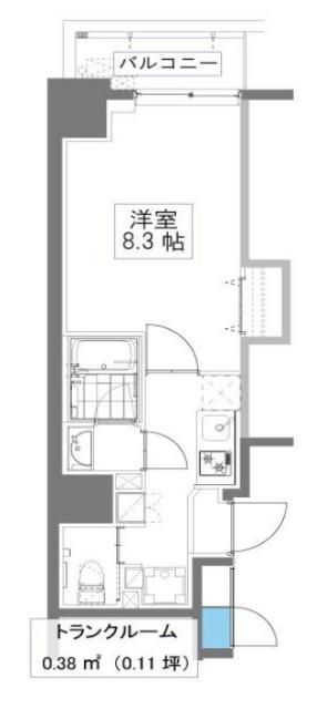 森下レジデンス壱番館(1K/5階)の間取り写真