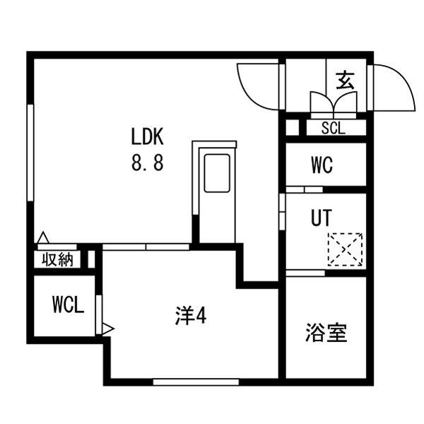 ONE STAGEひばりが丘II(1LDK/1階)の間取り写真