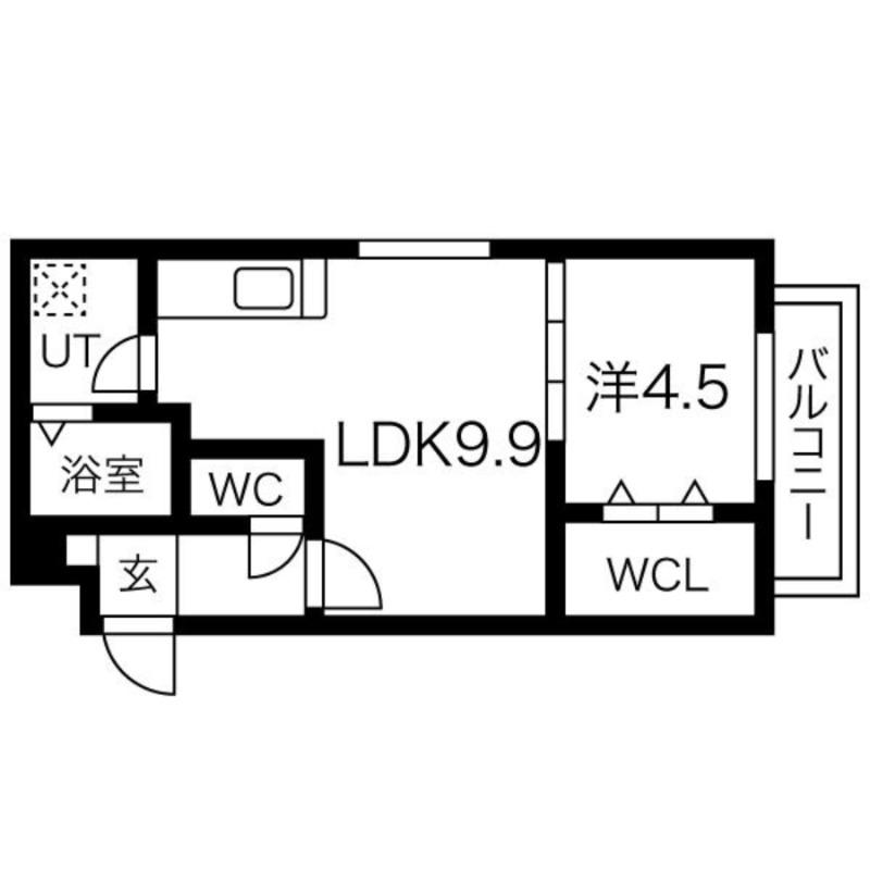 IMMUTABLE2(1LDK/2階)の間取り写真