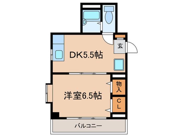 アーバン和光(1DK/1階)の間取り写真