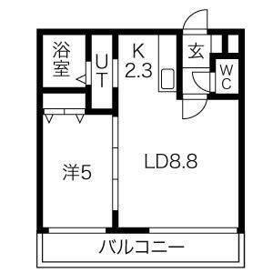 PEPERO(1LDK/1階)の間取り写真