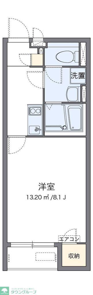 クレイノモアナルア ドエル(1K/2階)の間取り写真