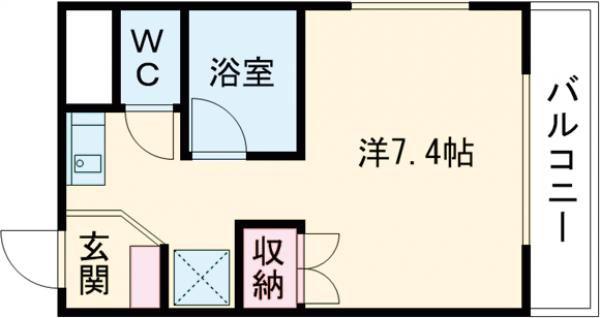 TOWNみやび(1K/4階)の間取り写真