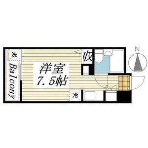 メゾン ド シャンテ(ワンルーム/4階)の間取り写真