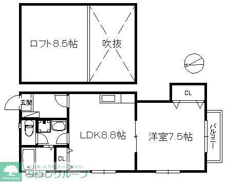 ポラリス橋本西 132(1LDK/2階)の間取り写真