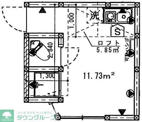 MAT31朝日町(ワンルーム/2階)の間取り写真