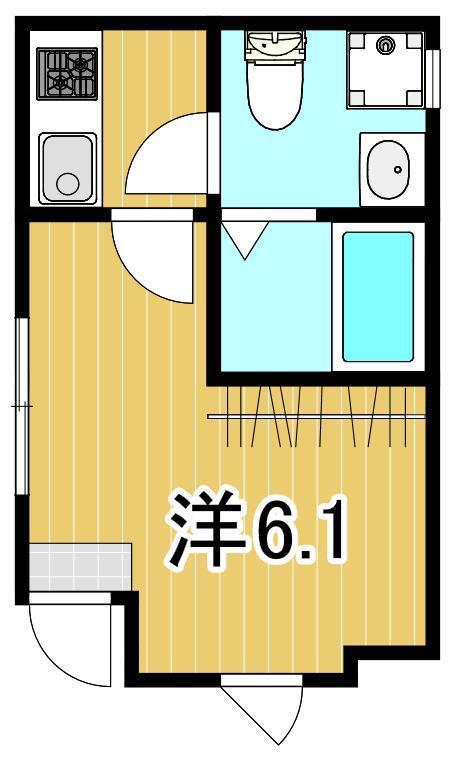 FELICIA中川(1K/2階)の間取り写真