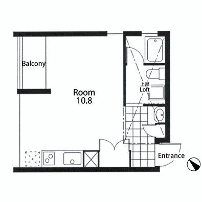 APARTMENT 空(ワンルーム/3階)の間取り写真