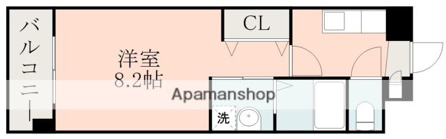 PREMIUM ARATA(1K/9階)の間取り写真