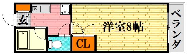 JASSISTONE(1K/3階)の間取り写真