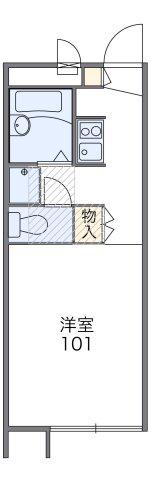 レオパレスシャトル(1K/2階)の間取り写真