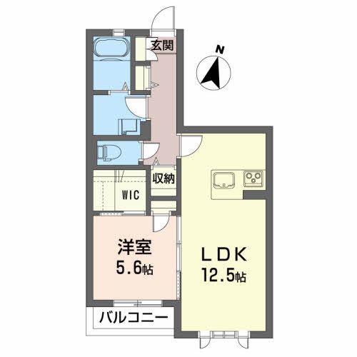 セブンオーガスタIII(1LDK/2階)の間取り写真