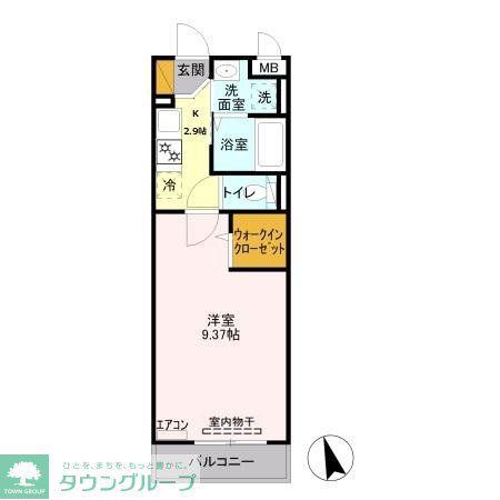 エレガンスチヨダ(1K/3階)の間取り写真