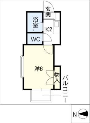 コーポラス・セレクション(1K/2階)の間取り写真