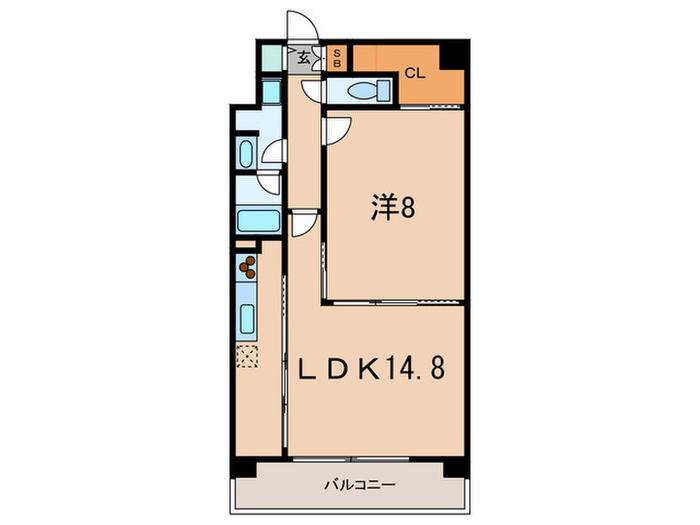 サニープレイス西芦屋2号館(1LDK/7階)の間取り写真