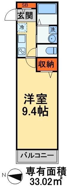 ベラ・フォルム(1K/1階)の間取り写真