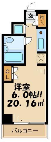 グレイス(ワンルーム/3階)の間取り写真