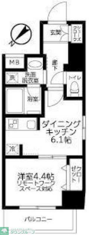 アイル押上ノルド(1DK/3階)の間取り写真