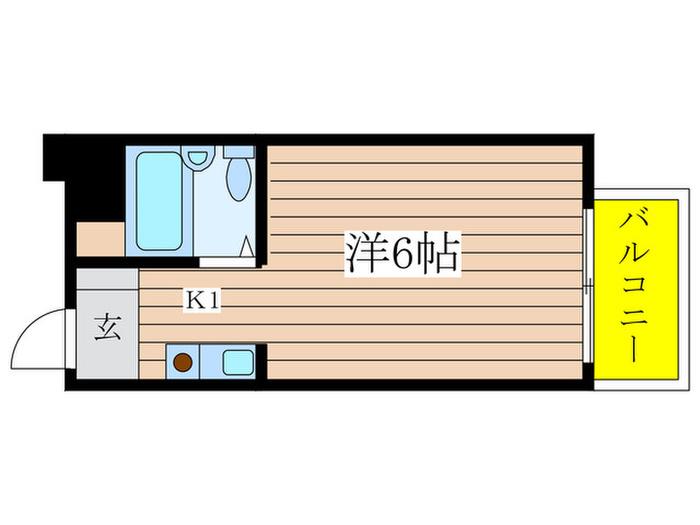プレスイン旗屋(1K/4階)の間取り写真