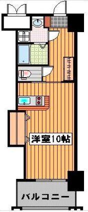 ロイヤル渡辺通II(ワンルーム/4階)の間取り写真
