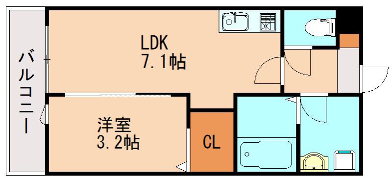 MAI MIO (1LDK/2階)の間取り写真
