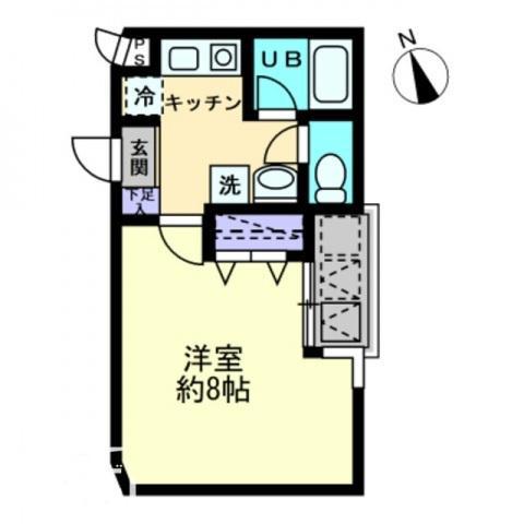 シティホワイト(1K/7階)の間取り写真