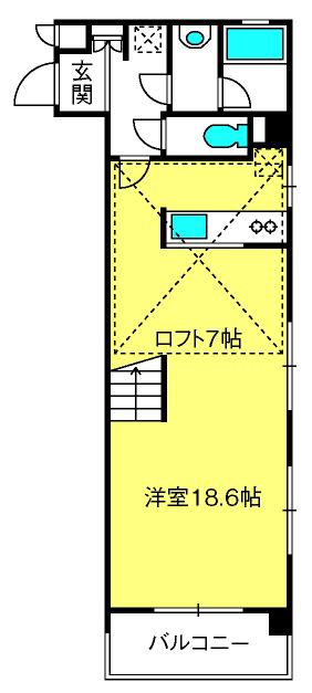 KETY(ワンルーム/3階)の間取り写真