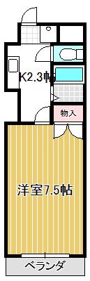 MAISONDESHIMURA(1K/1階)の間取り写真