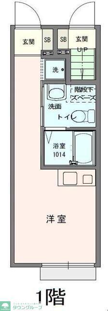 COSMO VILLA CHOFU(ワンルーム/1階)の間取り写真