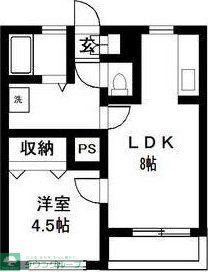 フォートレス南棟(1LDK/1階)の間取り写真