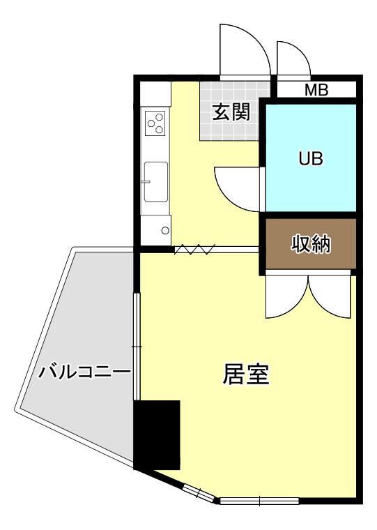 OS・SKYマンションII藤ヶ丘(ワンルーム/4階)の間取り写真