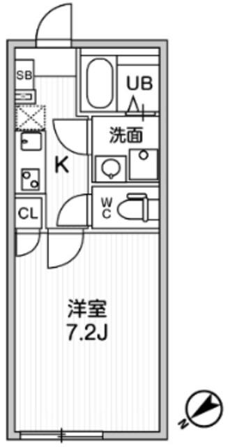 T′S CUOREお花茶屋(1K/1階)の間取り写真