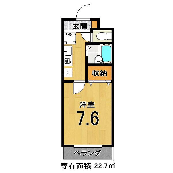 MIO表参道(1K/3階)の間取り写真