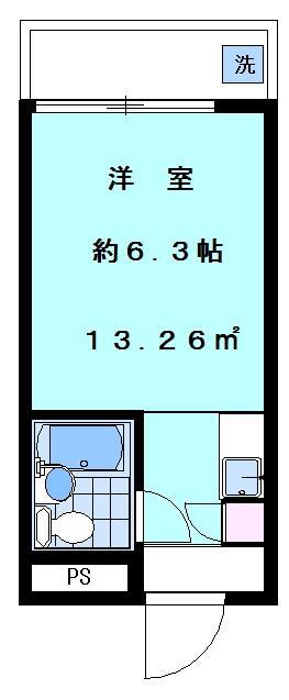 ハイタウン池上第2(ワンルーム/2階)の間取り写真