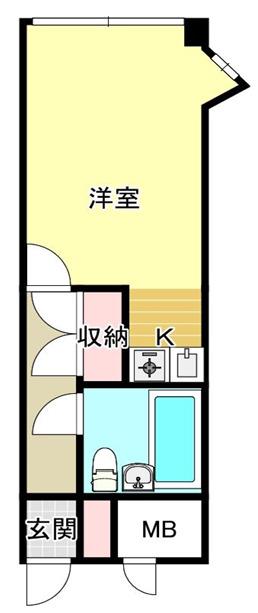 メゾンエルヴェ(ワンルーム/4階)の間取り写真