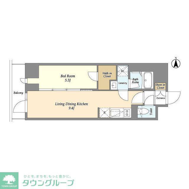 ドゥーエ南砂町II(1LDK/7階)の間取り写真