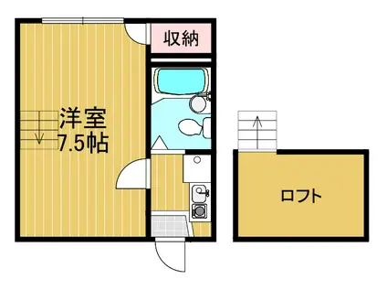 ハイツ深阪南II(ワンルーム/1階)の間取り写真