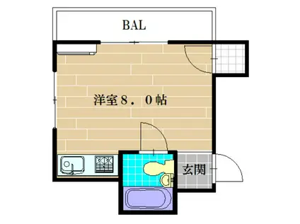 UT安中マンション(ワンルーム/3階)の間取り写真