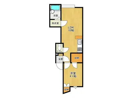 YAE500(1LDK/2階)の間取り写真