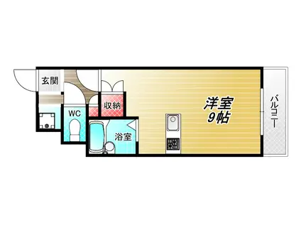 リュミエールイースト(ワンルーム/6階)の間取り写真