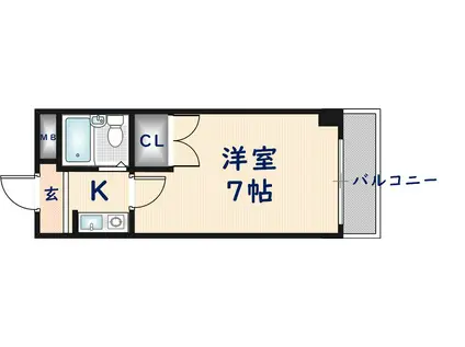 サカエハイム(1K/3階)の間取り写真